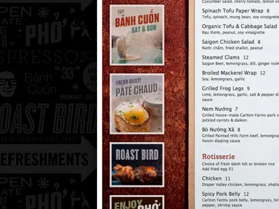 Another Menu Page menu restaurant typekit vietnamese website