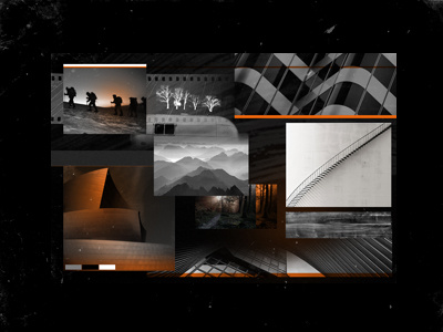 Mood Board black board mood orange