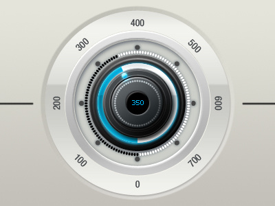 Knobby button interface knob ui