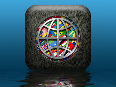 Translator icon ios leather translator