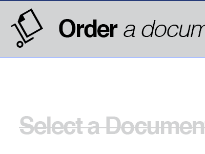 Fun icon for "Order a document" icon