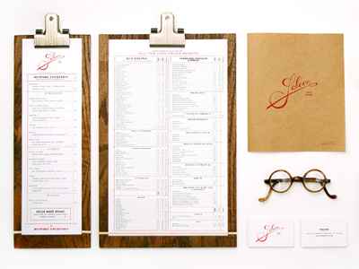 Saloon bar branding business card logo menu restaurant