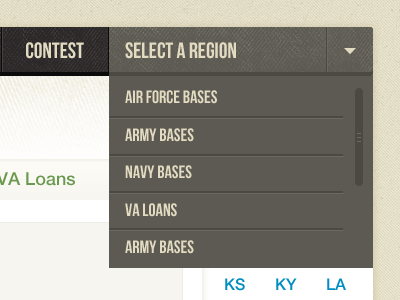 Dropdown beige dropdown military tan ui