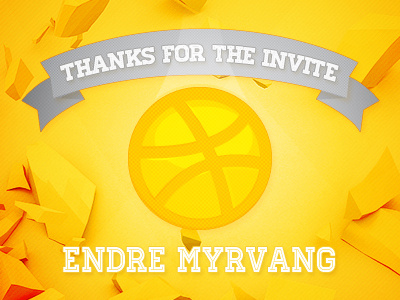 It's time to break my comfort zone 3d abstract dribbble geometric gold invitation invite modern orange vector yellow