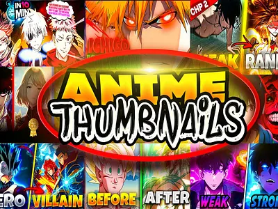 I will design high quality anime thumbnails for you logo