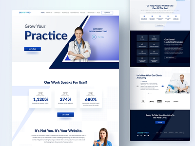 Digital Marketing Agency Landing Page Design agency business concept design digital agency digital marketing freelancer landing page minimal design trend ui ui design uiux ux ux design web web design web page website website design