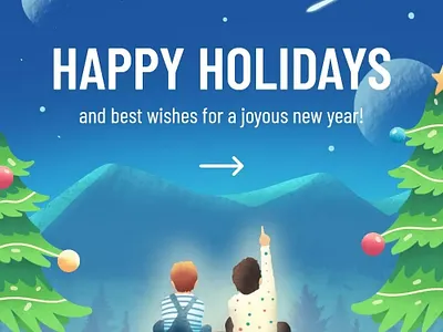 Happy Holidays 🎄✨ cleandesign creativedesign digitalart festiveseason greetingcard holidaydesign illustration interfacedesign minimaldesign mobileappdesign mobileui mockup seasonaldesign uidesign uxdesign