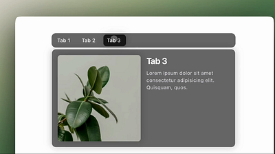 Animated tabs interaction animation interaction react tab tabs ui ui components