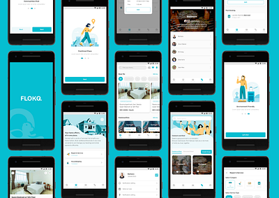 Flokq App apps graphic design illustration ui ux