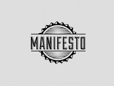 Manifesto branding development logo logomark