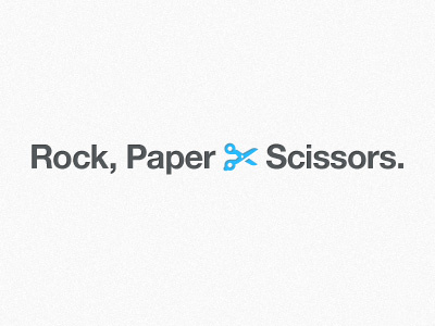 Rock, Paper & Scissors. ampersand concept logo paper rock scissors typography