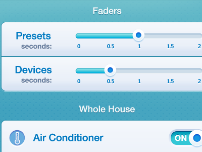 Sliders & Switches ipad over pop sliders switches ui