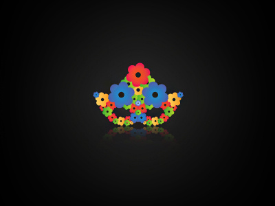 Theater of flower flowers logo shop theate vector