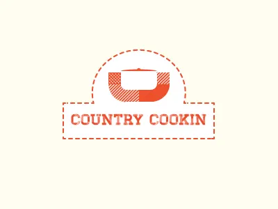 Country Cookin cooking pot grandma logo ma and pa kettle patchwork quilts restaurant starsandstripes usa