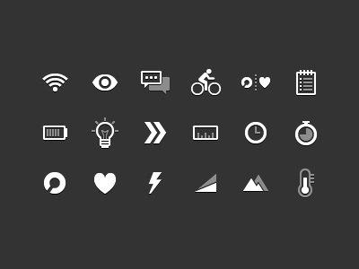 0005 bicycle bike cycling icons