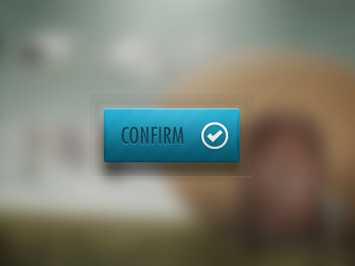 Confirm action blue button correct dark icon interface press ui vector