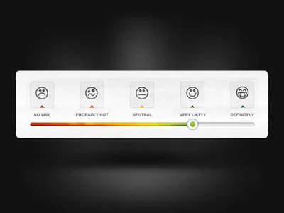 Rating Slider (full) bar choice emoticons gradient judge rate rating slider ui vote