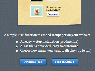 Get Iconpaper on your website css3 iconpaper website