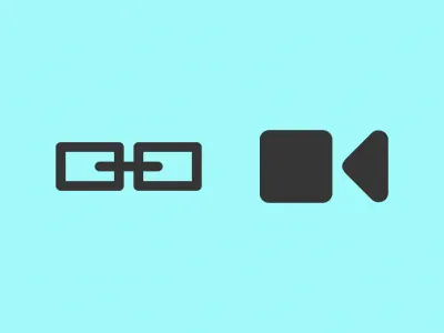 Two Icons a Day! clean cleanicons icons link minimalist simple video