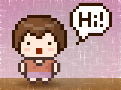 My Girlfriend On Screen illustration pixel