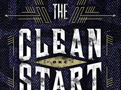 Clean Start Project denim retail woodtype