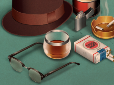 Mad Men illustration isometric mad men radio