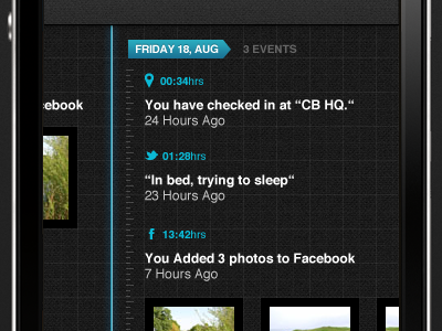 Timeline app blue citrusbyte dark social texture time timeline