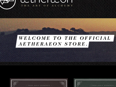 AetherAeon Store alchemy bigcartel design web wordpress