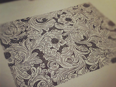 Wallpaper idea flourish ink sketch