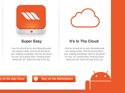 Nice app landing page app landing page orange