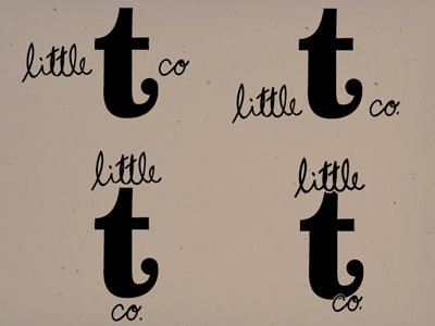 Little Tea Co. hand lettering logos tea