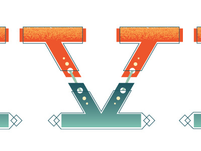 V ornaments typography v
