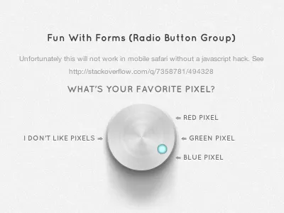 CSS3 Radio Dial css3 dial form knob