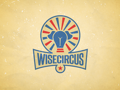 wisecircus brand bulb circus clever concept creative logo elephant logo mark wise