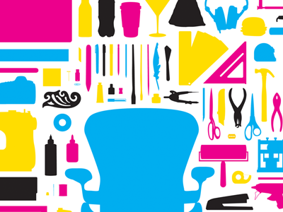 Most People cmyk knolling poster process silhouettes tools vector