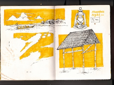 Gili Trawangan art bountylist illustration sketchbook