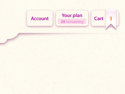 Buttons account buttons cart design navigation plan texture ui