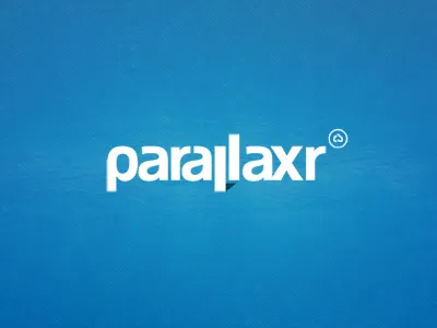Parallaxr Logo brand identity clean logo minimalistic typography