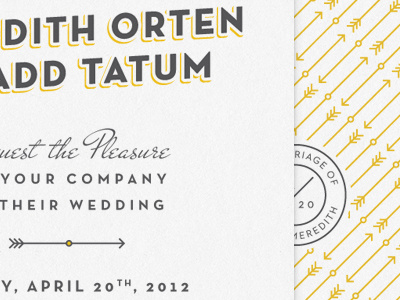 A Brother's Knot part 1 design invitation invite married meredith tadd wedding