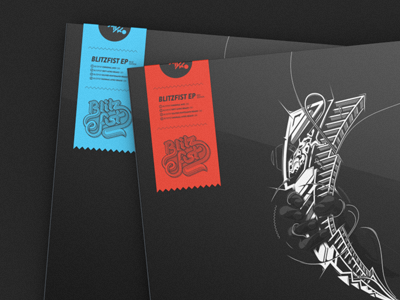 Blitzfist EP I blitz electronic fist illustrations logo music myko typography vector