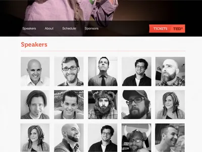 Tedx Scroller Anchor avatars conference creativecoast event minimal people savannah speaking tedx