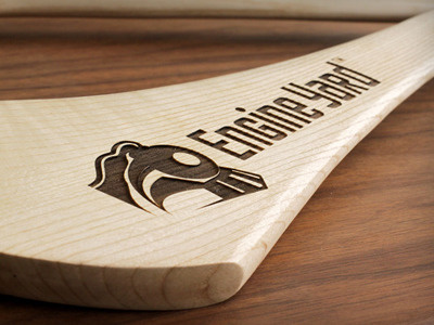 Engine Yard Hurling Sticks laser engraving laser etching logo