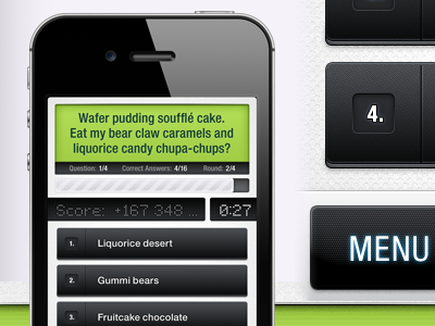 iPhone App/Game #01 app game interface ios iphone quiz ui