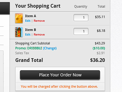 Sidebar Shopping Cart Checkout UI buttons checkout photoshop place order shopping cart ui vector
