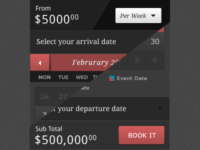 Date Selector Widget button calender dates droid sans drop down