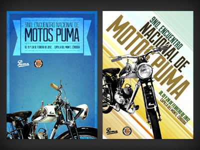 Puma Meetup Poster (05 - 06) motorcycle poster pumarola typography vintage