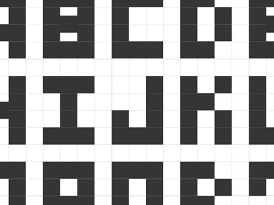 Letter Time fonts grids pixels