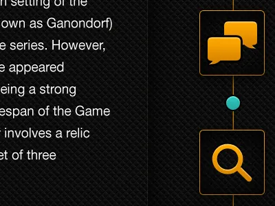 Timeline Screen (Retina) III comments games histories ipad menu more retina timeline ui view zelda