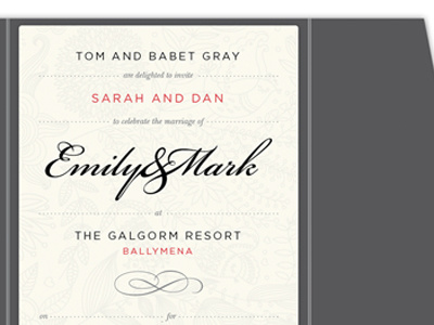 Wedding Invitation identity invitation logo typography wedding wedding stationery