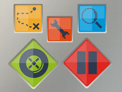 Wayfinder UI Icons button icons mobile ui